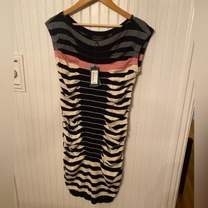NWT Ted Baker London Kitey Black Grey and Pink Dresss